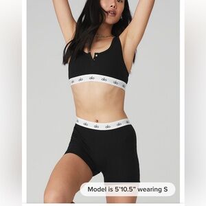 ALO ICON RIBBED SET XS BLACK